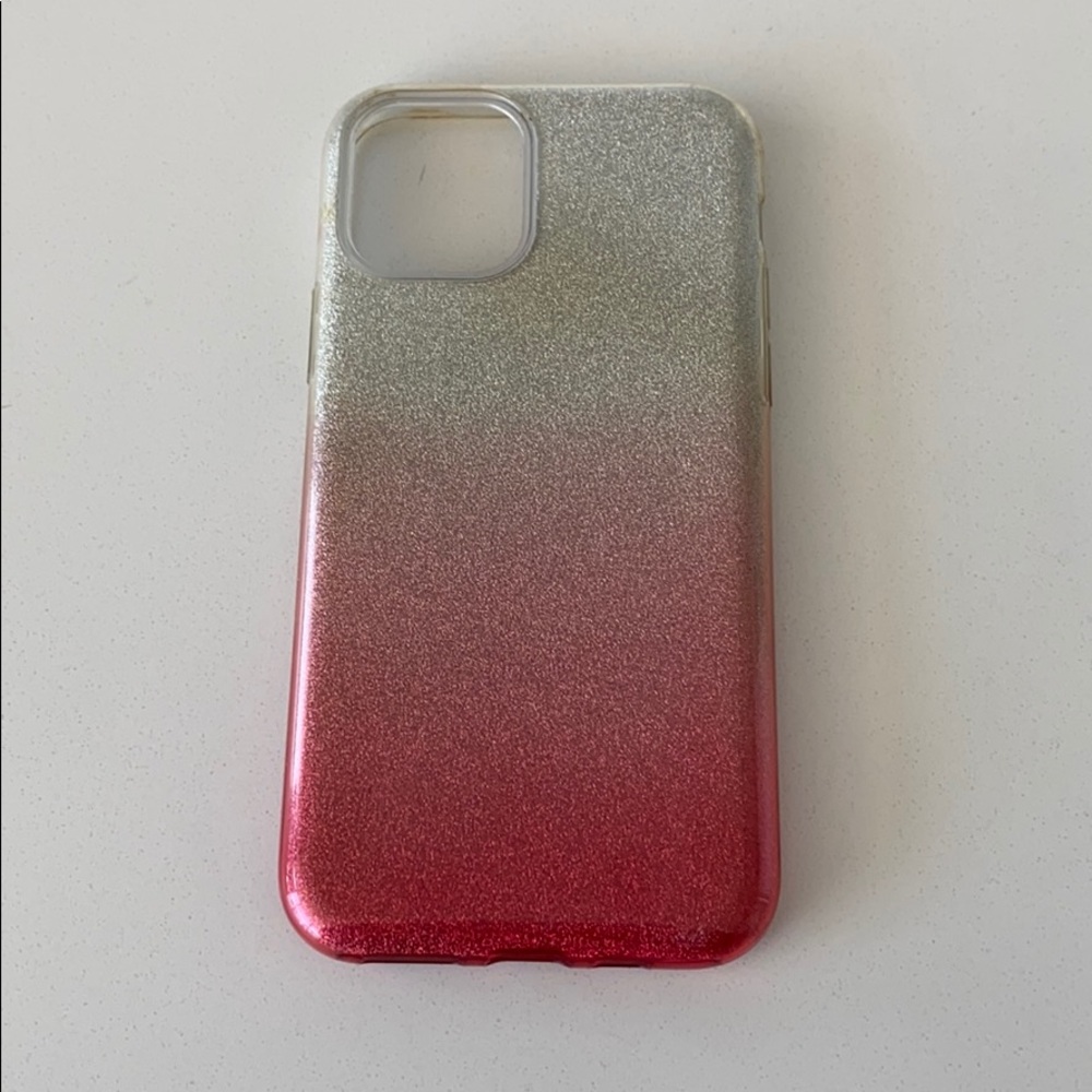 Pink and Silver Ombré iPhone 11 Pro Case